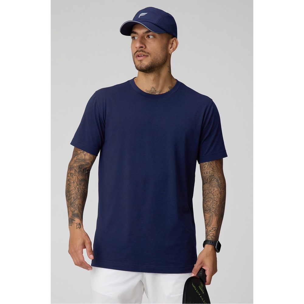 Fabletics The 24-7 Tee Tall Tagless Neck Mens XL Deep Navy New With Tags